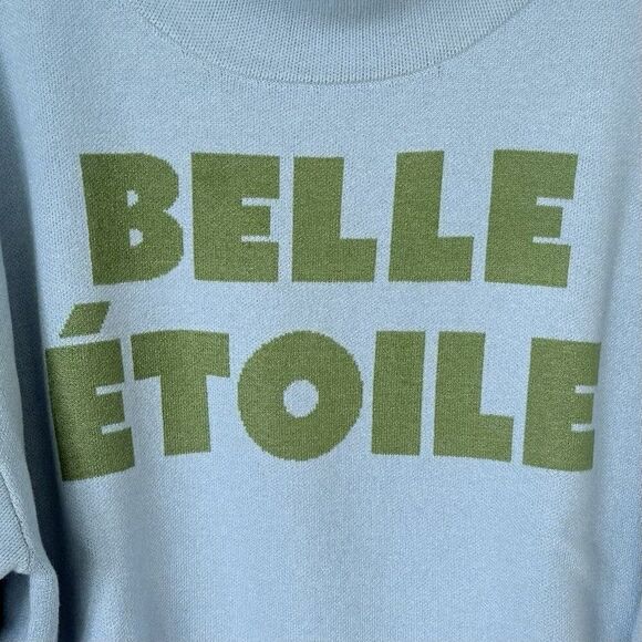 Anthropologie Maeve CARYS Mock Neck Sweater Womens Large Blue Green Oversized - Picture 7 of 13